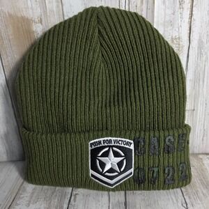 Call of Duty WWII Push of Victory Beanie Olive Green Embroidered Patch & Numbers